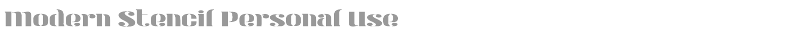 Modern Stencil font preview